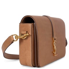 SAINT LAURENT natural leather MONOGRAM UNIVERSITE MEDIUM Shoulder Bag