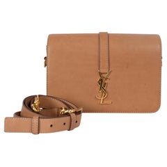SAINT LAURENT natural leather MONOGRAM UNIVERSITE MEDIUM Shoulder Bag