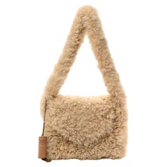Saint Laurent Natural Shearling Envelope Shoulder Bag
