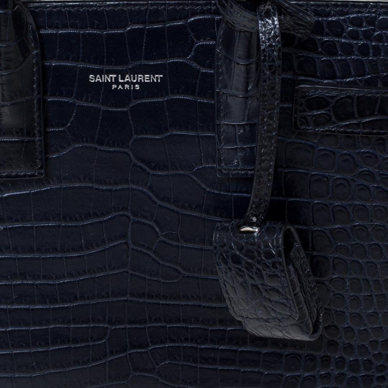 Sac de jour north/south tote in crocodile-embossed leather