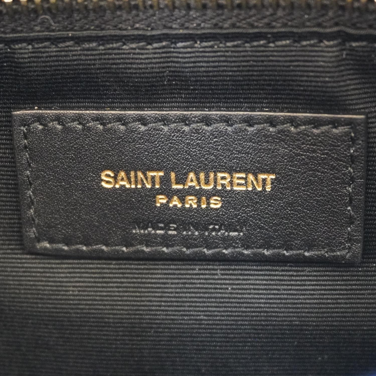 Saint Laurent Navy Blue Polka Dots Loulou Puffer Bag Small For Sale 4