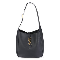 Saint Laurent Navy Smooth Calfskin Small Le 5 a 7 Hobo