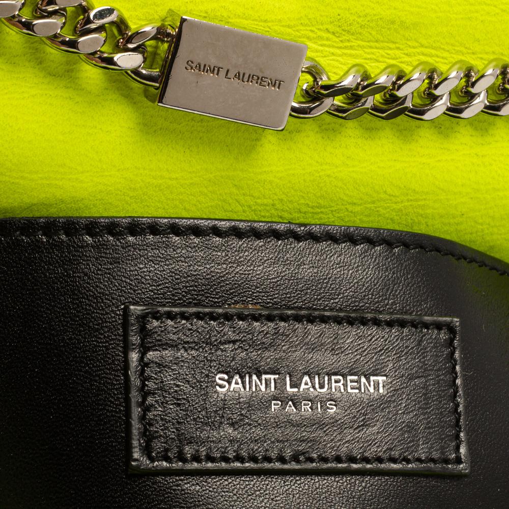 Saint Laurent Neon Green Leather Small Monogram Kate Shoulder Bag 1