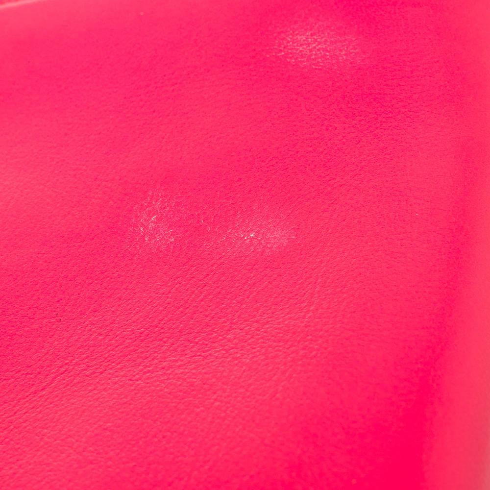 Saint Laurent Neon Pink Leather Nano Classic Sac De Jour Tote 4