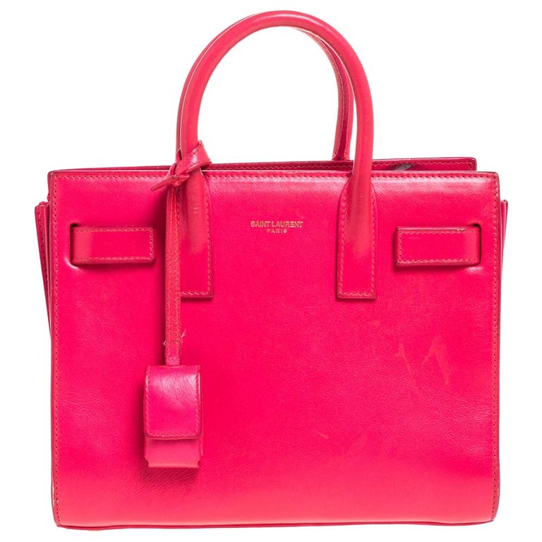 Saint Laurent Sac De Jour Nano Tote Bag in Pink
