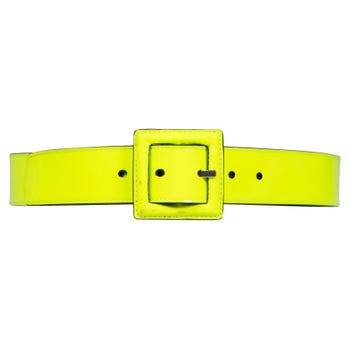 Saint Laurent - Ceinture vernie jaune fluo