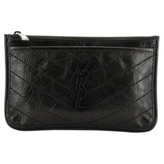 Saint Laurent Niki Bill Pouch Matelasse Chevron Leather