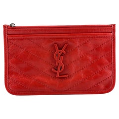 Saint Laurent Niki Bill Pouch Matelasse Chevron Leather