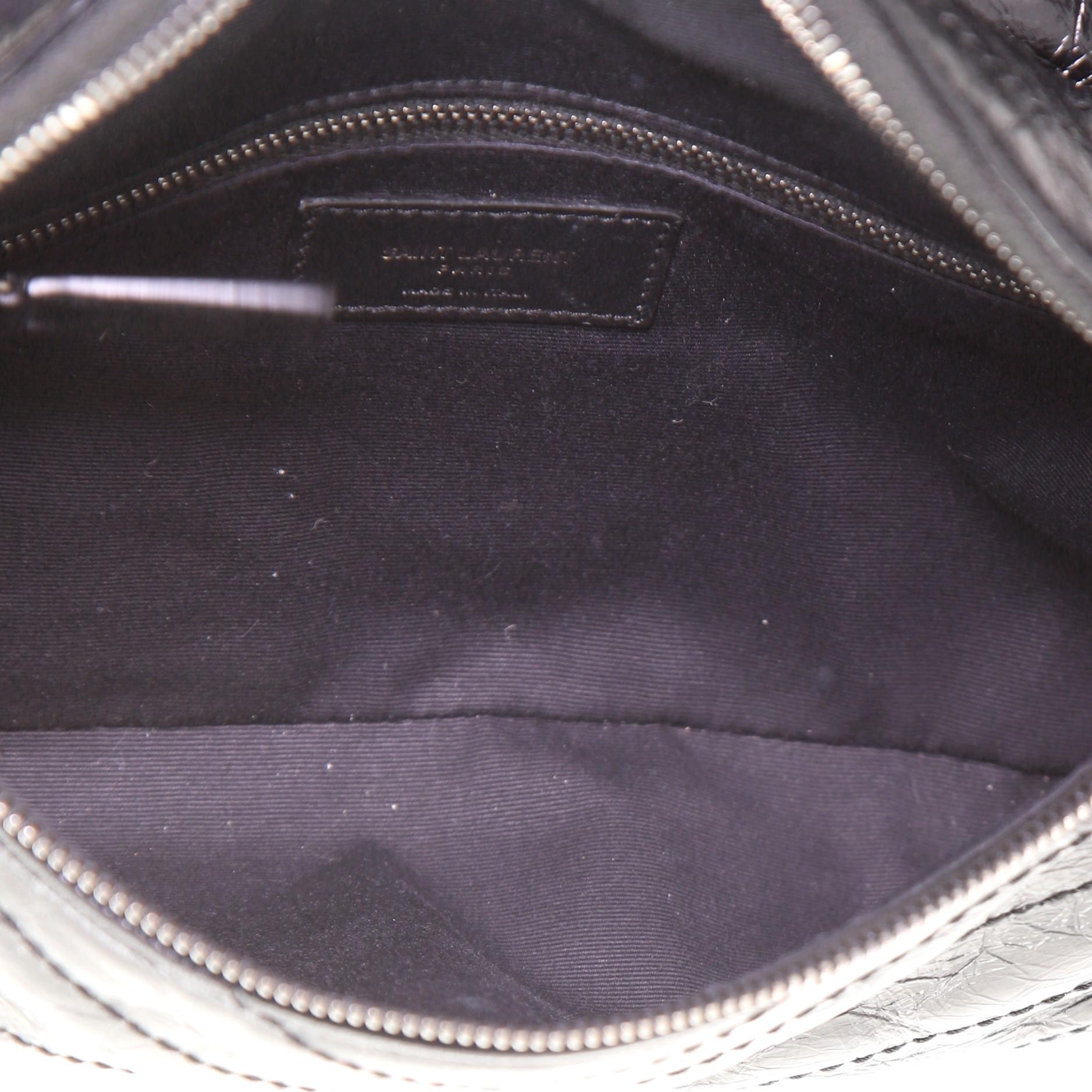 Saint Laurent Niki Body Bag Matelasse Chevron Leather In Good Condition In NY, NY