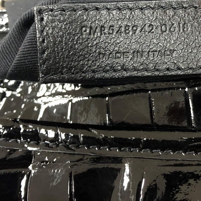 Women's or Men's Saint Laurent Niki Chain Flap Bag Crocodile Embossed Patent Medium