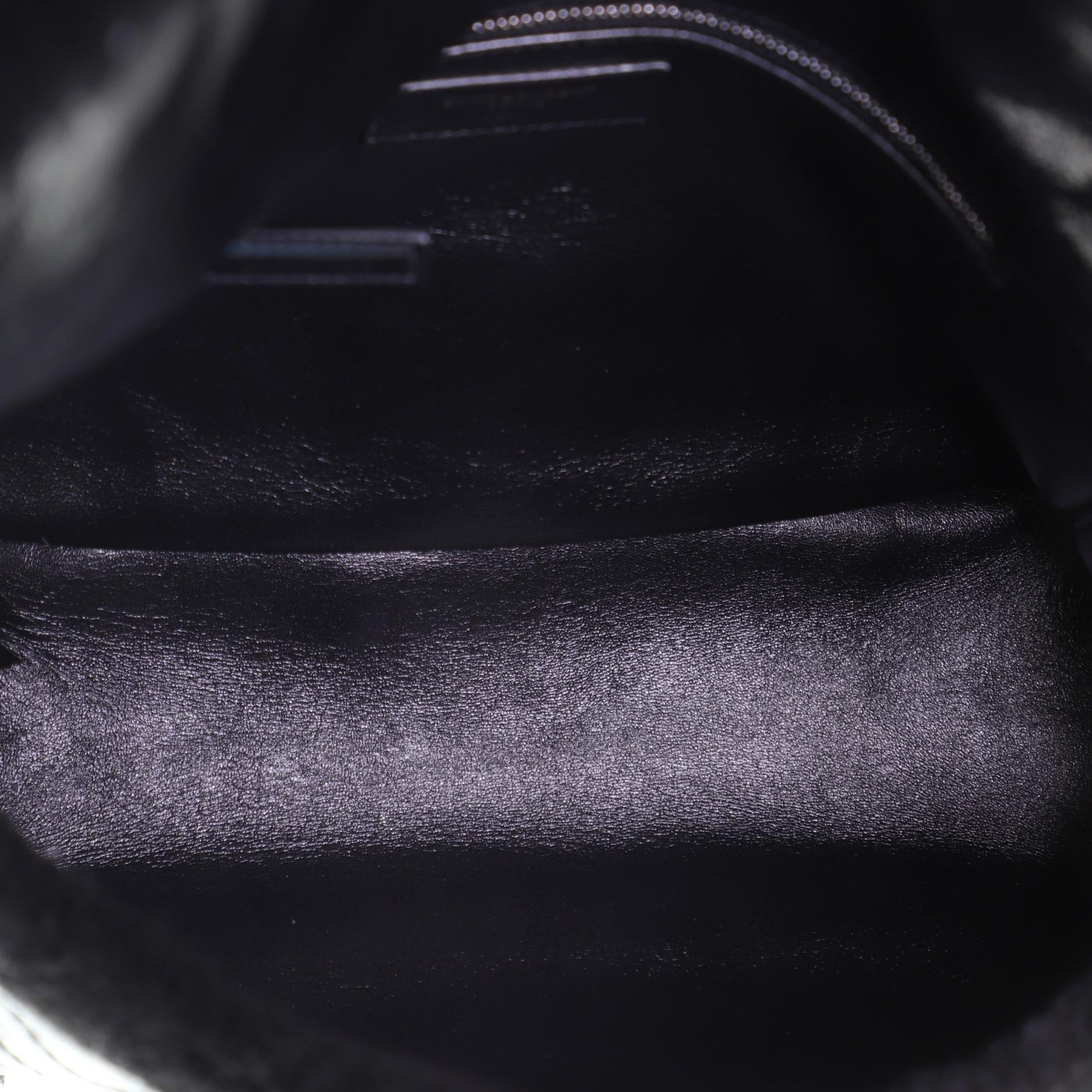 Saint Laurent Niki Chain Flap Bag Matelasse Chevron Leather and Shearling Medium 1