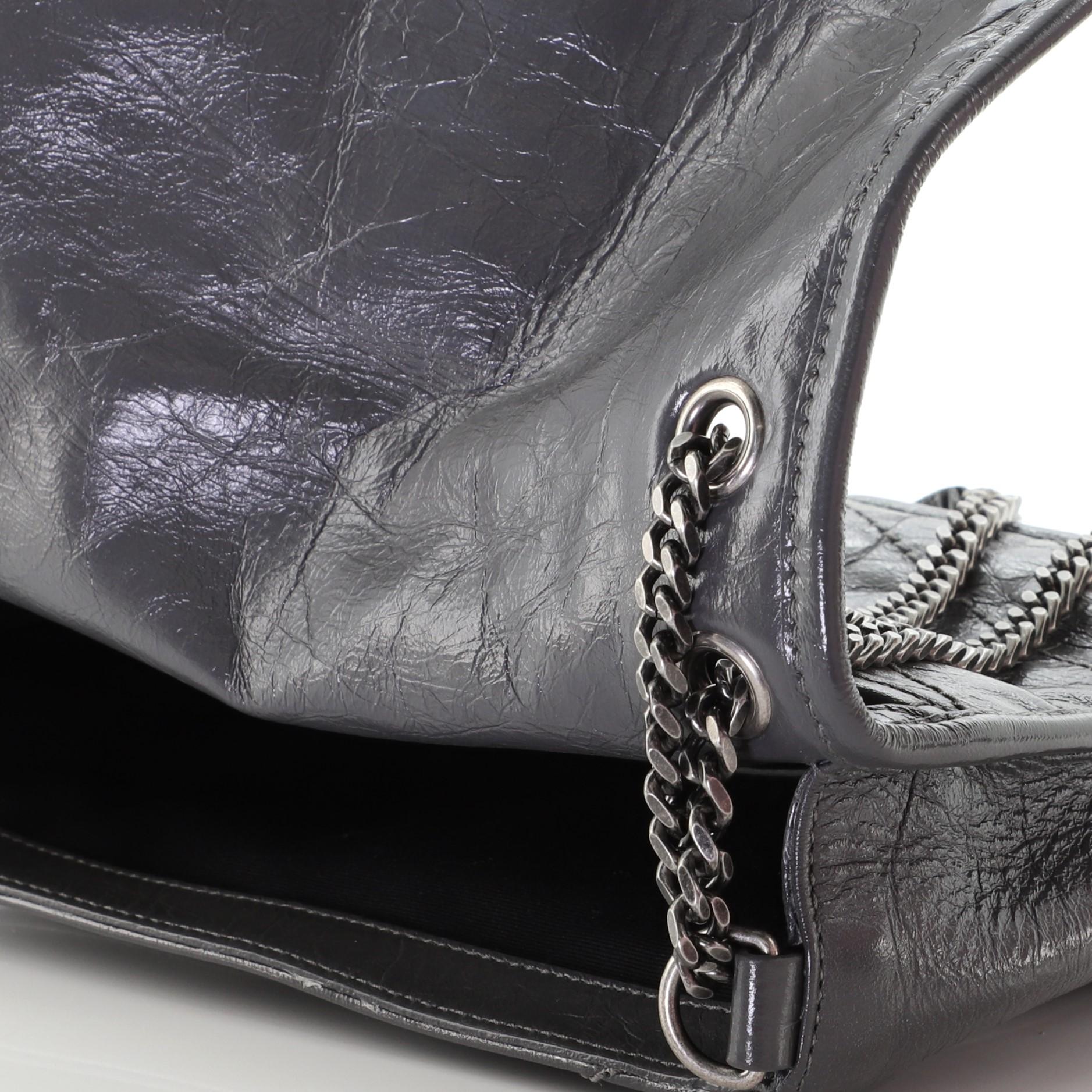 Saint Laurent Niki Chain Flap Bag Matelasse Chevron Leather Baby 2