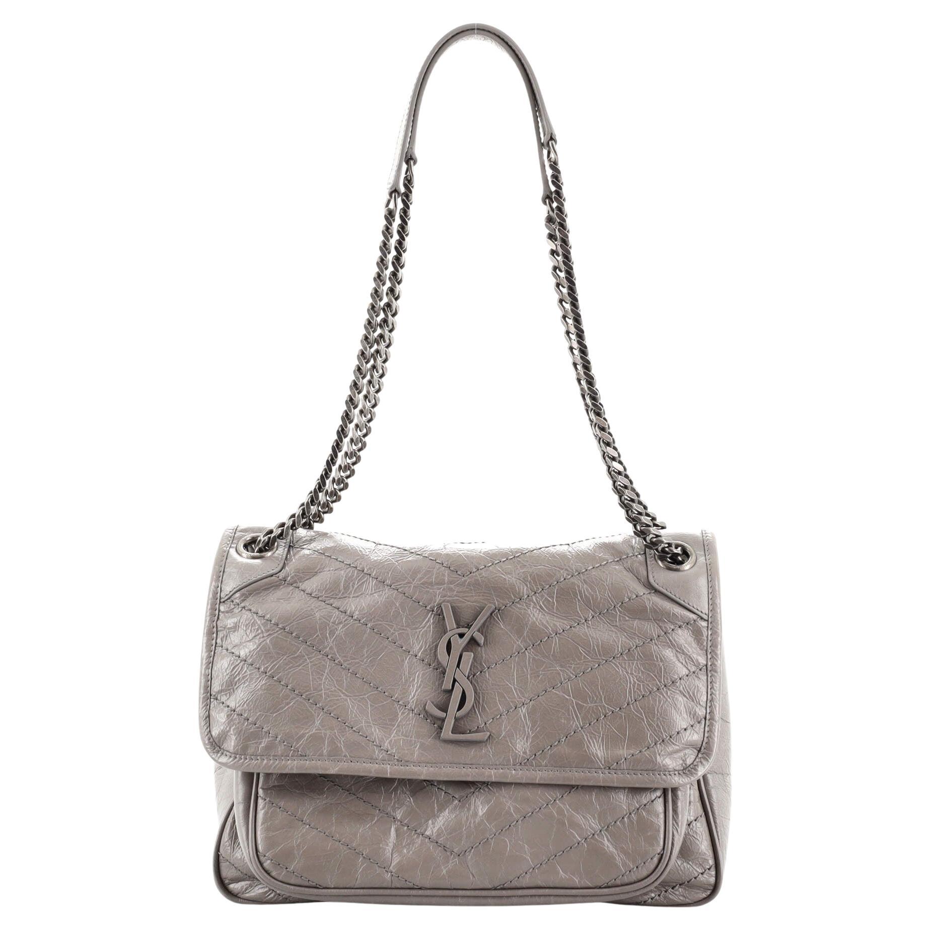 Saint Laurent LouLou Shoulder Bag Matelasse Chevron Leather Medium at