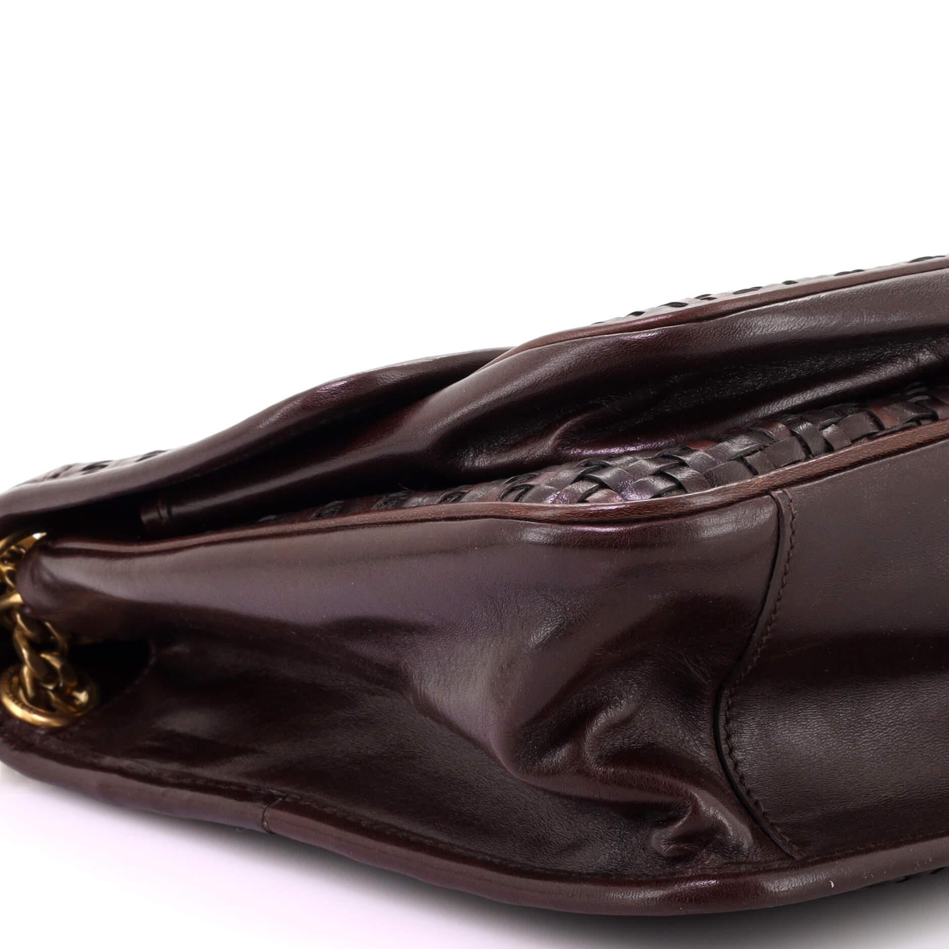 Saint Laurent Niki Chain Flap Bag Woven Leather Medium 2