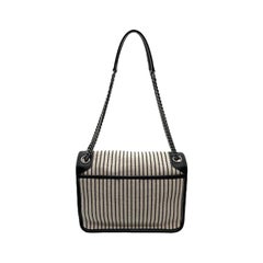 Saint Laurent Niki Medium Striped Canvas Shoulder Bag