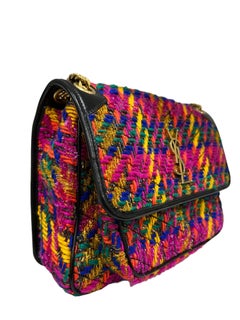 Saint Laurent Niki Medium Tweed Black