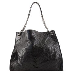 Saint Laurent Niki Shopping Tote Matelasse Chevron Leather Large