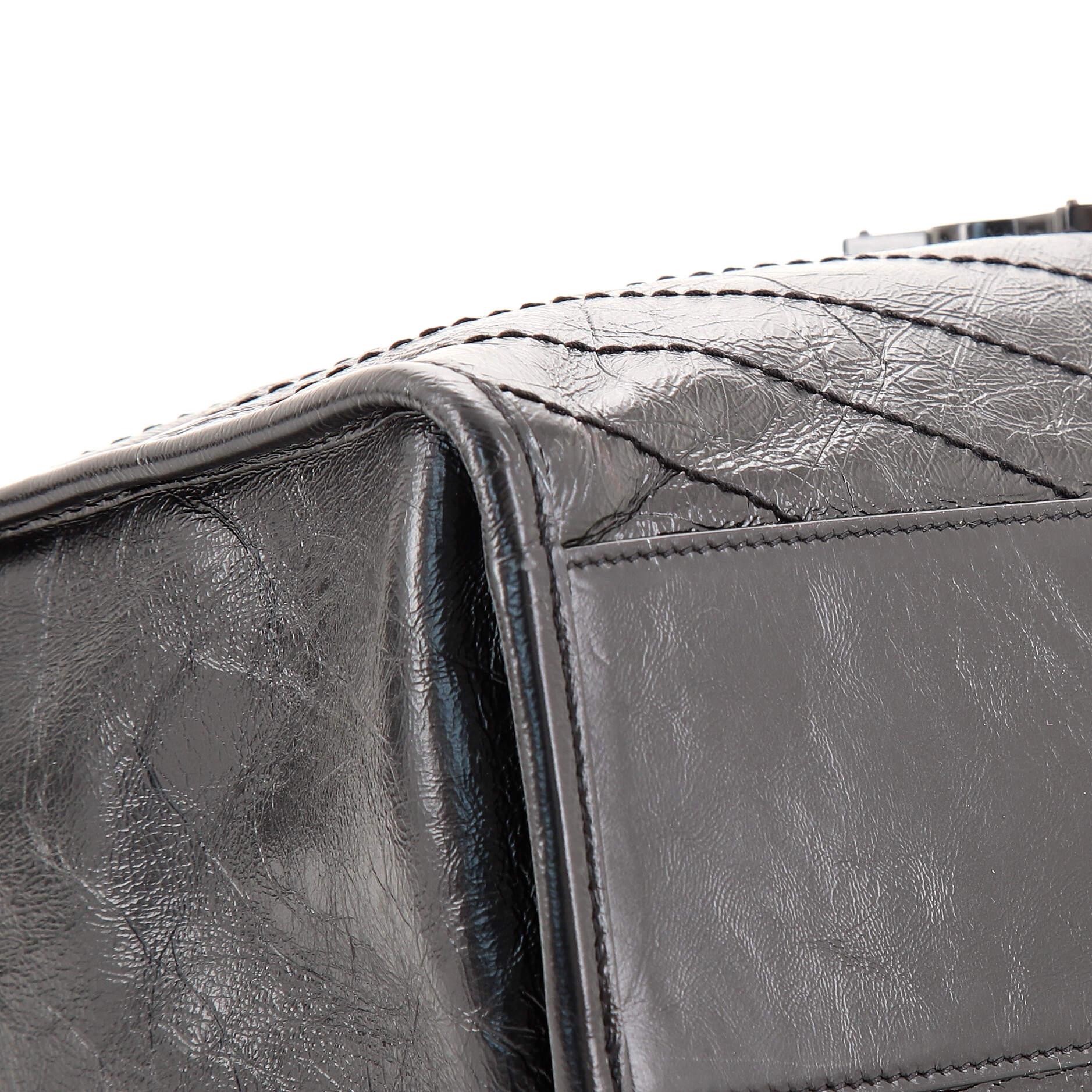 Saint Laurent Niki Shopping Tote Matelasse Chevron Leather Medium In Good Condition In NY, NY