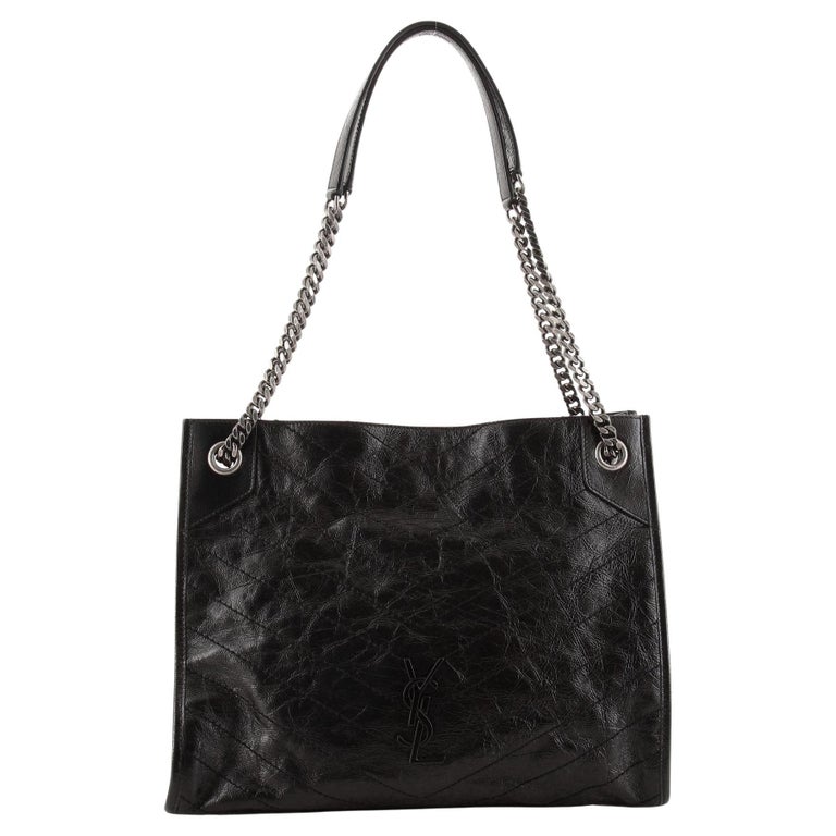 Saint Laurent Niki Shopping Tote Matelasse Chevron Leather Medium