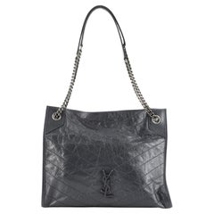 Saint Laurent Niki Shopping Tote Matelasse Chevron Leather Medium