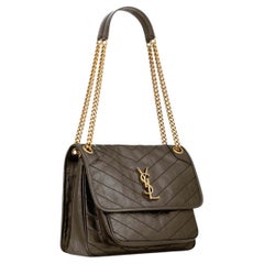 Saint Laurent Niki Shoulder Bag — Khaki