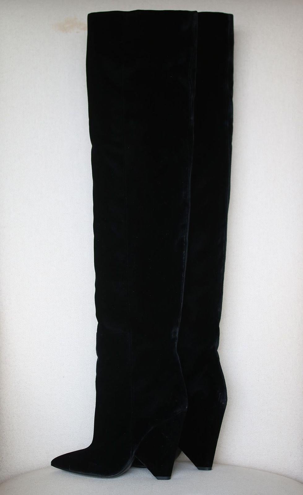 ysl velvet boots