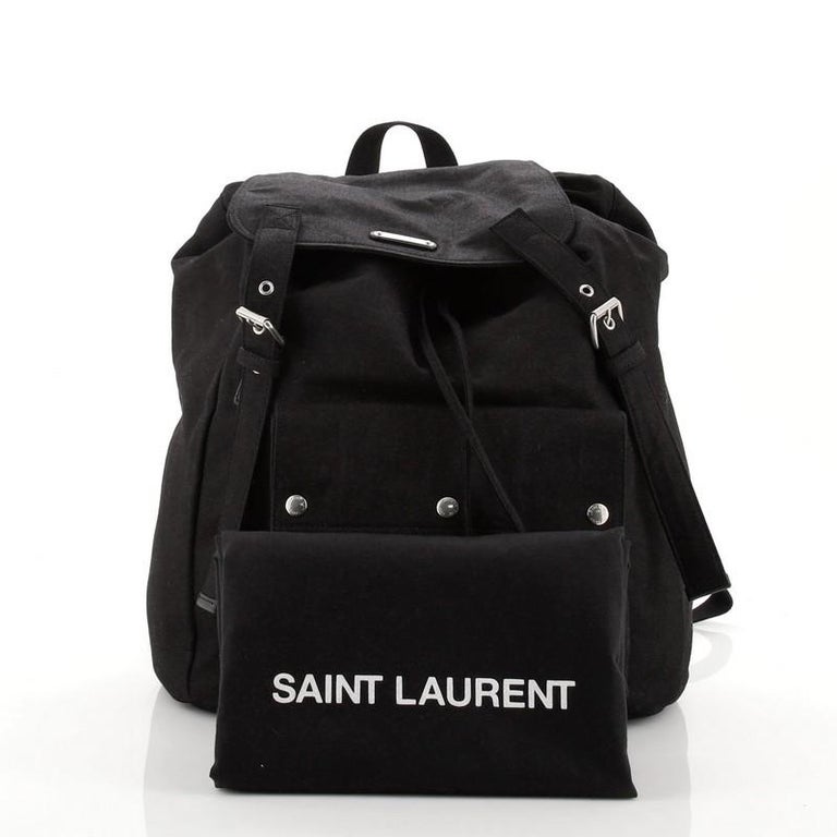 Saint Laurent Noe Backpack Canvas Large at 1stDibs