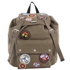 Saint Laurent Noe Backpack Canvas with Patches Large