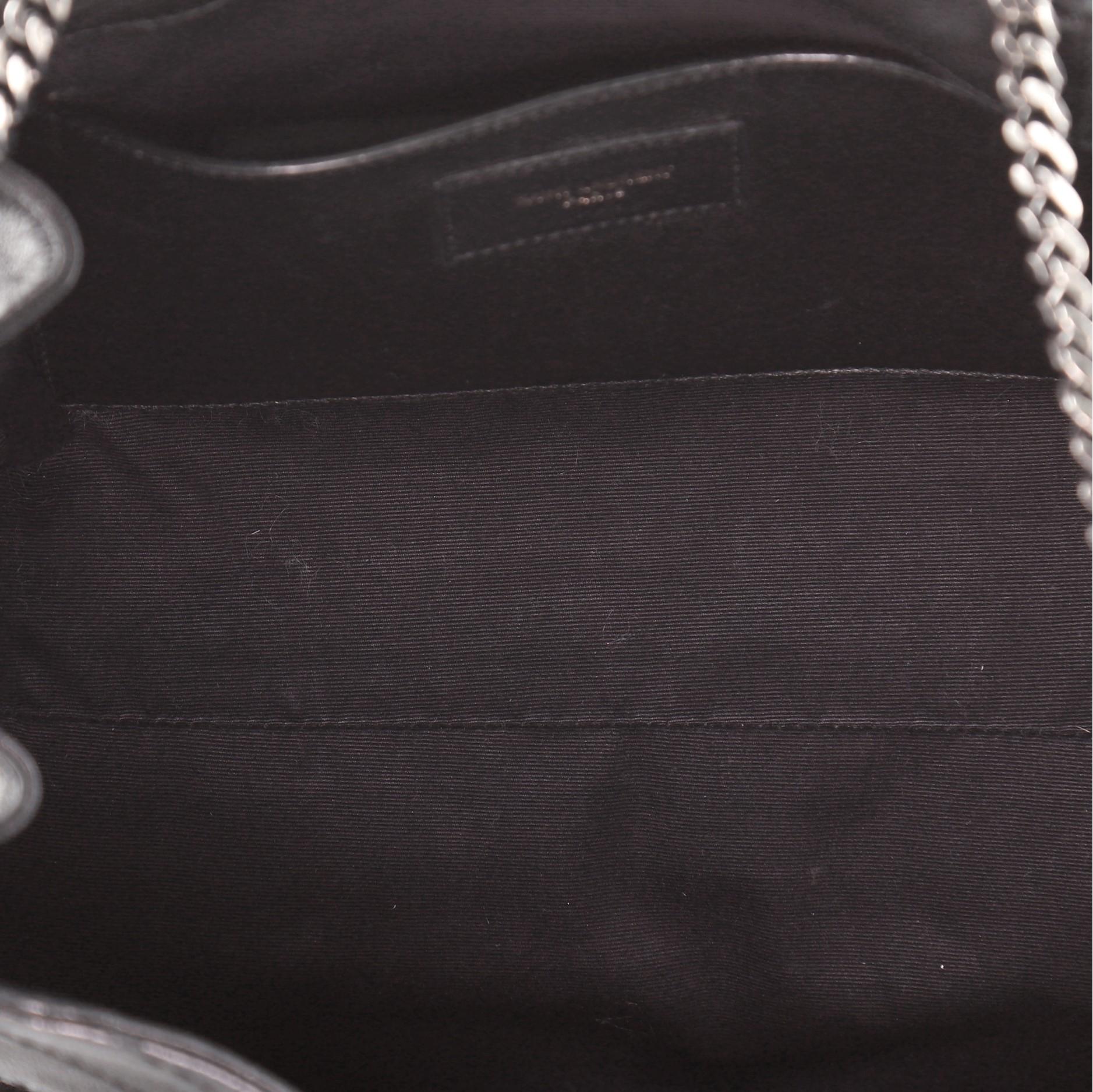 Black Saint Laurent Nolita Satchel Matelasse Chevron Leather Small