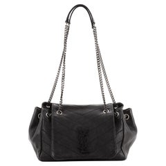 Saint Laurent Nolita Satchel Matelasse Chevron Leather Small