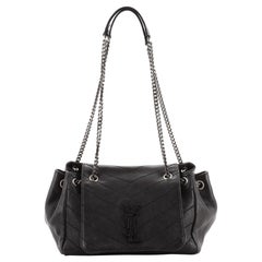 Saint Laurent Nolita Satchel Matelasse Chevron Leather Small