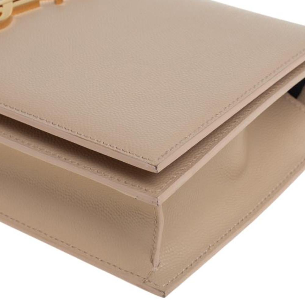 Saint Laurent Nude Leder Monogramm Kate Clutch 4