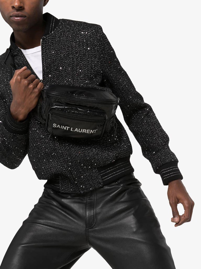 Saint Laurent 2022 SS Unisex Nylon Street Style Plain Crossbody Bag Logo  Belt Bags