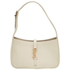 Saint Laurent Off White Leather LE 5 &Agrave; 7 Shoulder Bag