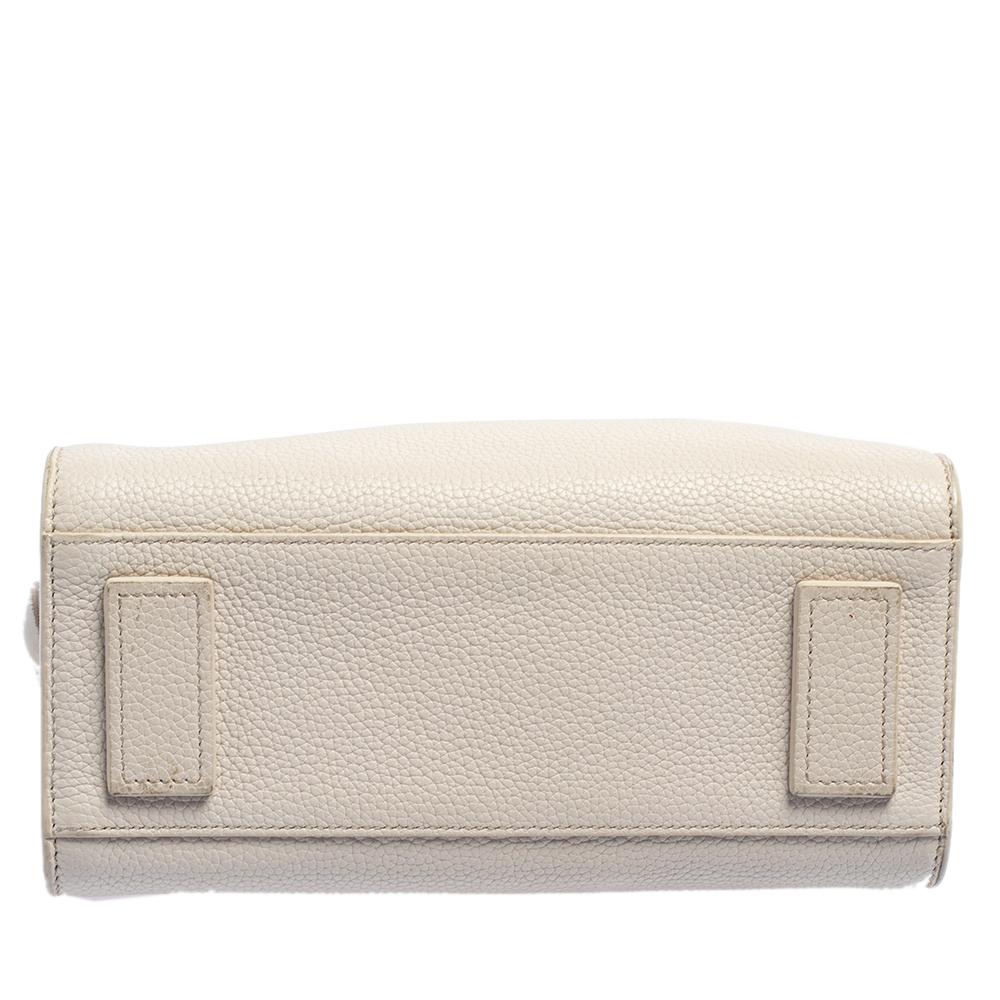 Saint Laurent Off White Leder Nano Classic Souple Sac De Jour Tote Damen