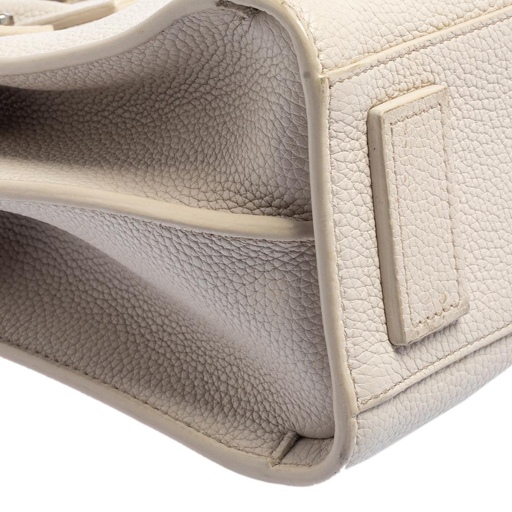 Saint Laurent Off White Leder Nano Classic Souple Sac De Jour Tote 4
