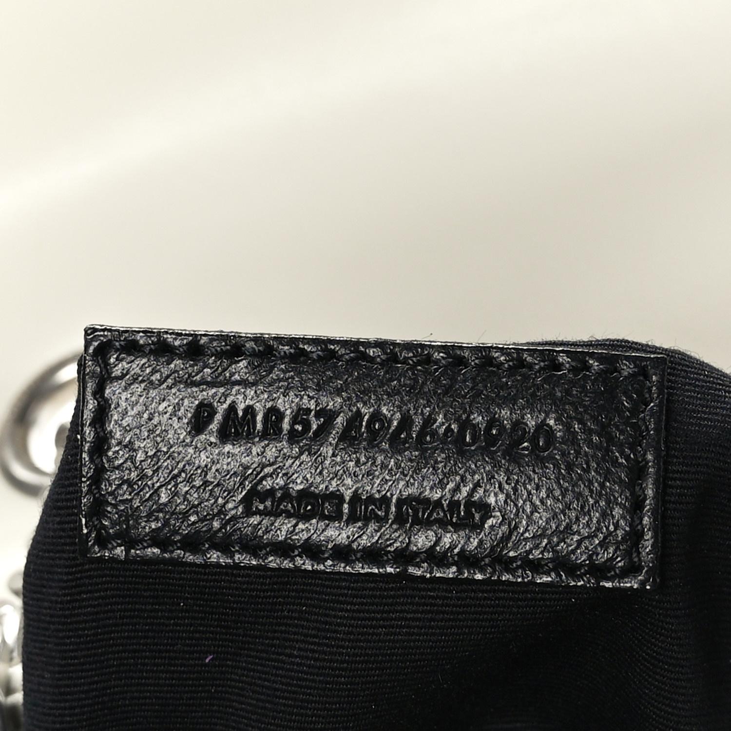 Saint Laurent Off-white Matelassé Leather Loulou Shoulder Bag Medium For Sale 4