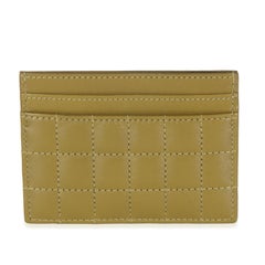 Saint Laurent Olive Drab Quilted Lambskin Cassandre Credit Card Case