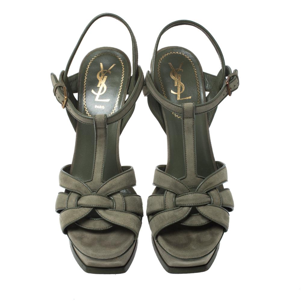 olive green platform sandals