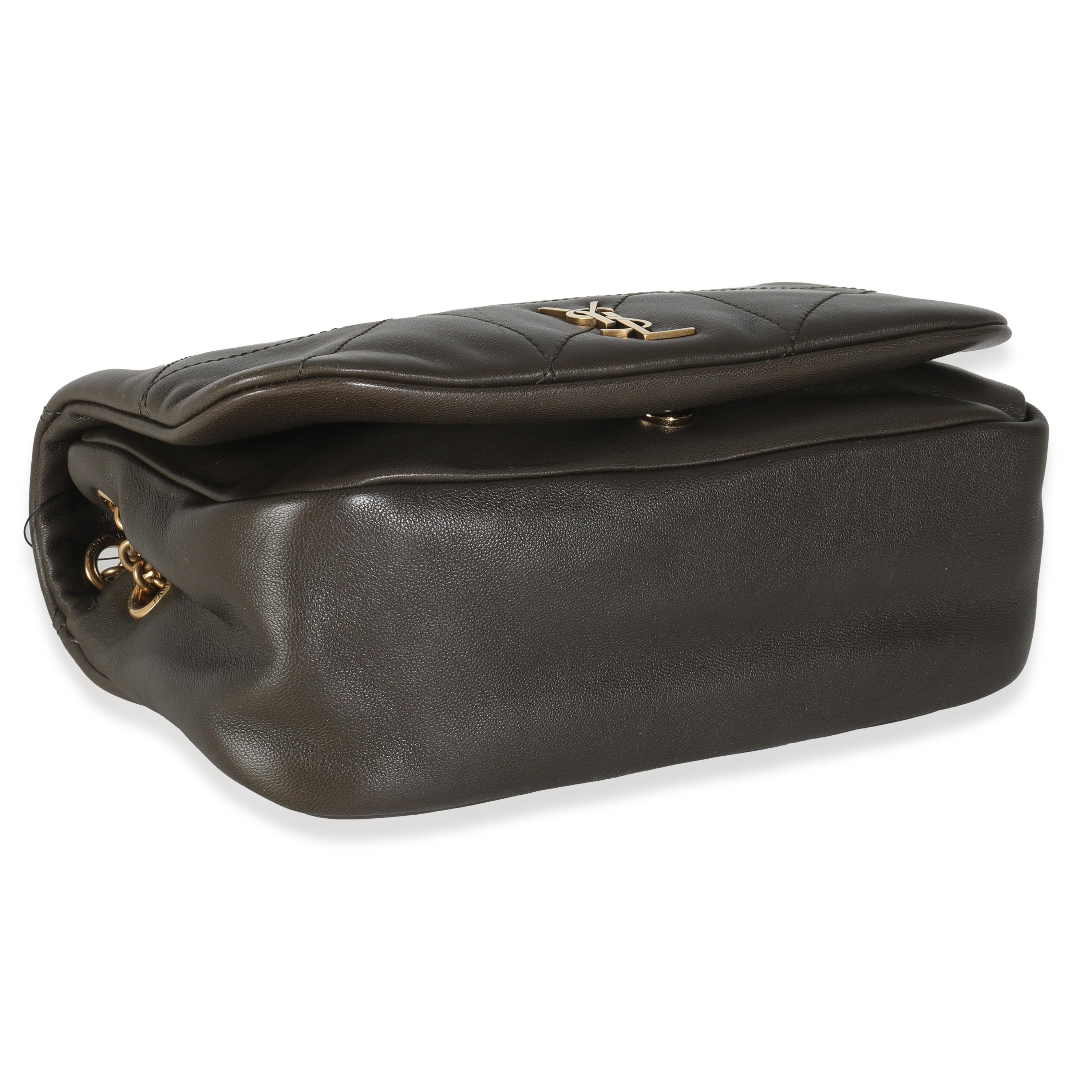 Saint Laurent Olive Lambskin Matelasse Monogram Mini Jamie 4.3 For Sale 2