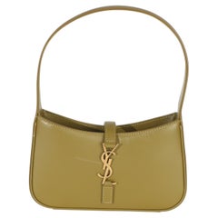 Saint Laurent Olive Smooth Calfskin Mini Le 5 A 7 Hobo