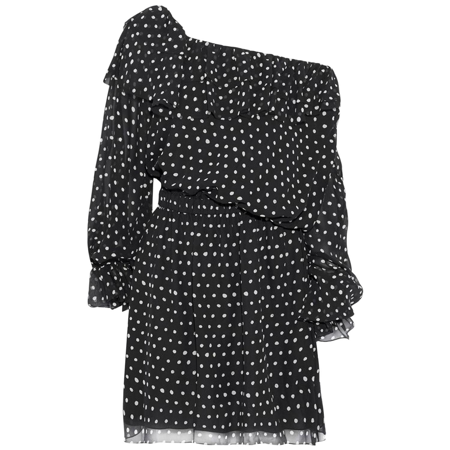 SEE by CHLOE cutout shoulder dress 40 4 luxe designer off shoulder black main image 1