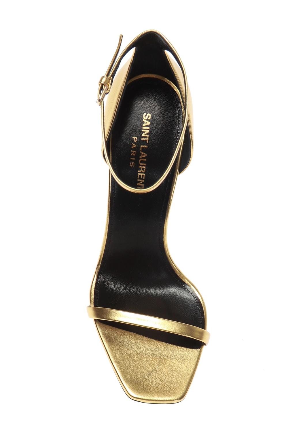 ysl gold heels