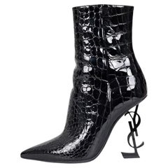 Saint Laurent Opyum Leather Ankle Boots – Size 38.5