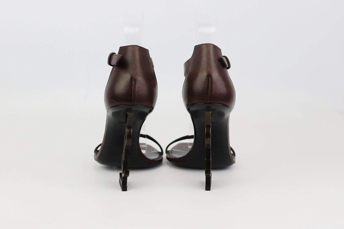 Saint Laurent Sandalias de piel Opyum EU 38 UK 5 US 8 Negro