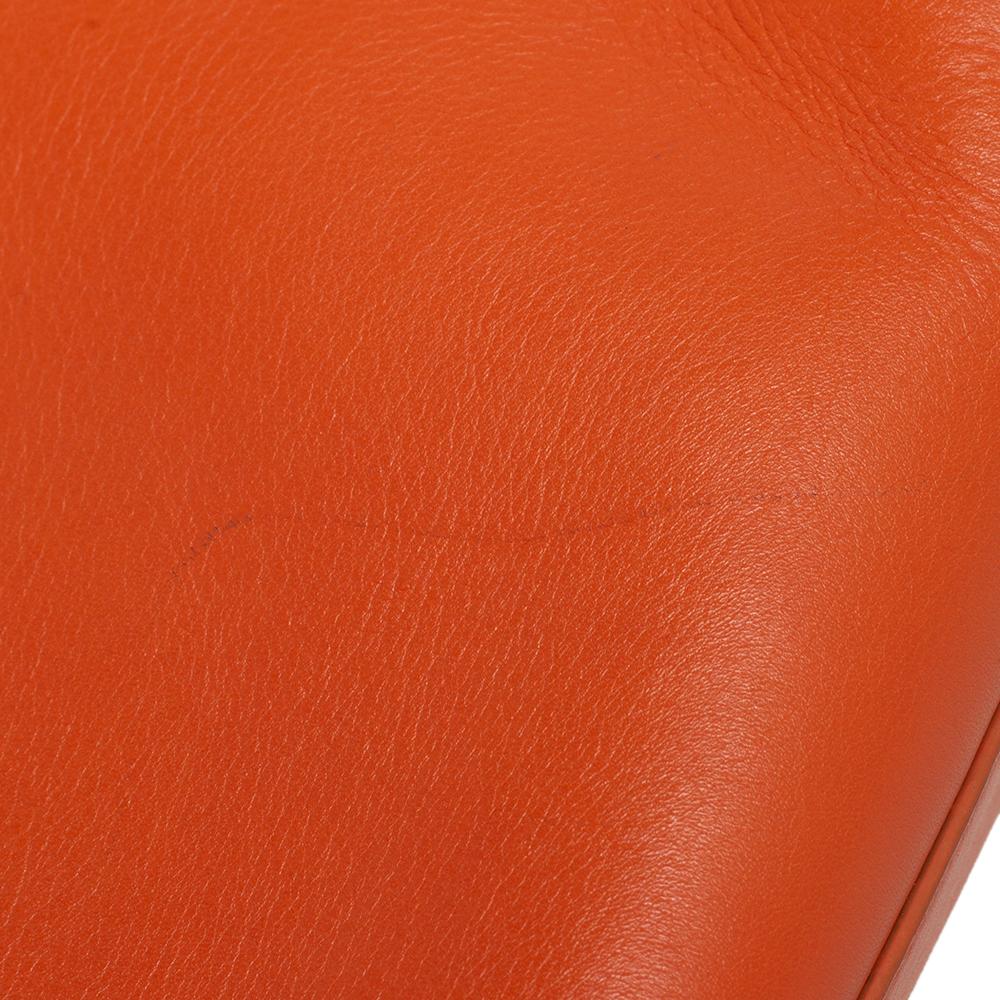 Saint Laurent Orange Leather Small Classic Sac De Jour Tote 3