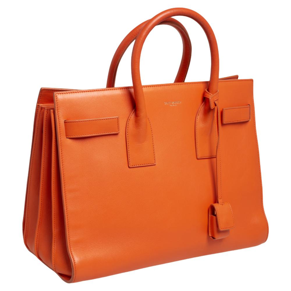 orange ysl bag