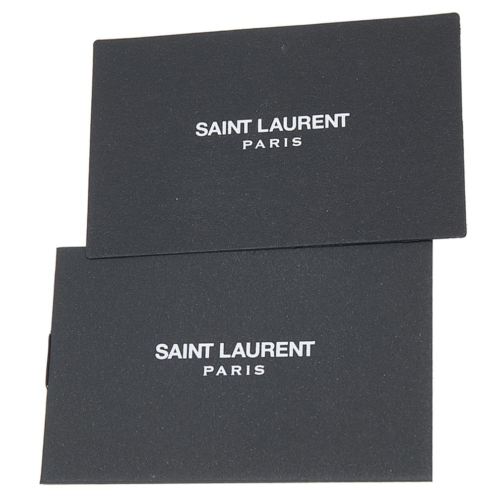 Women's Saint Laurent Orange Leather Y-Ligne Clutch