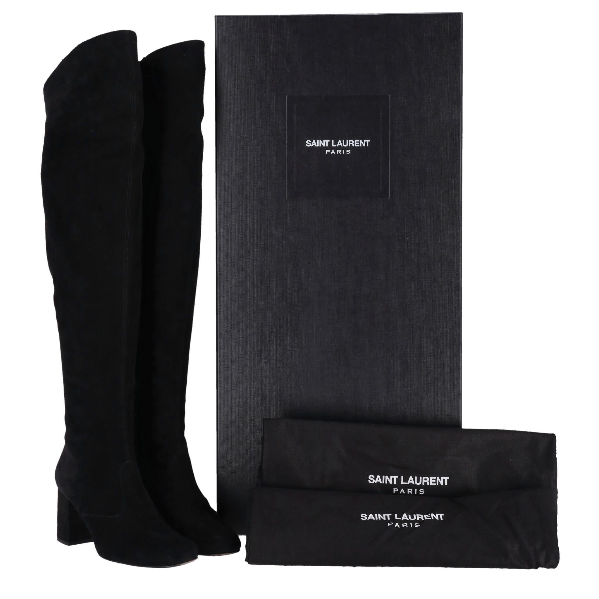 Women's Saint Laurent Over-The-Knee Suede Boots