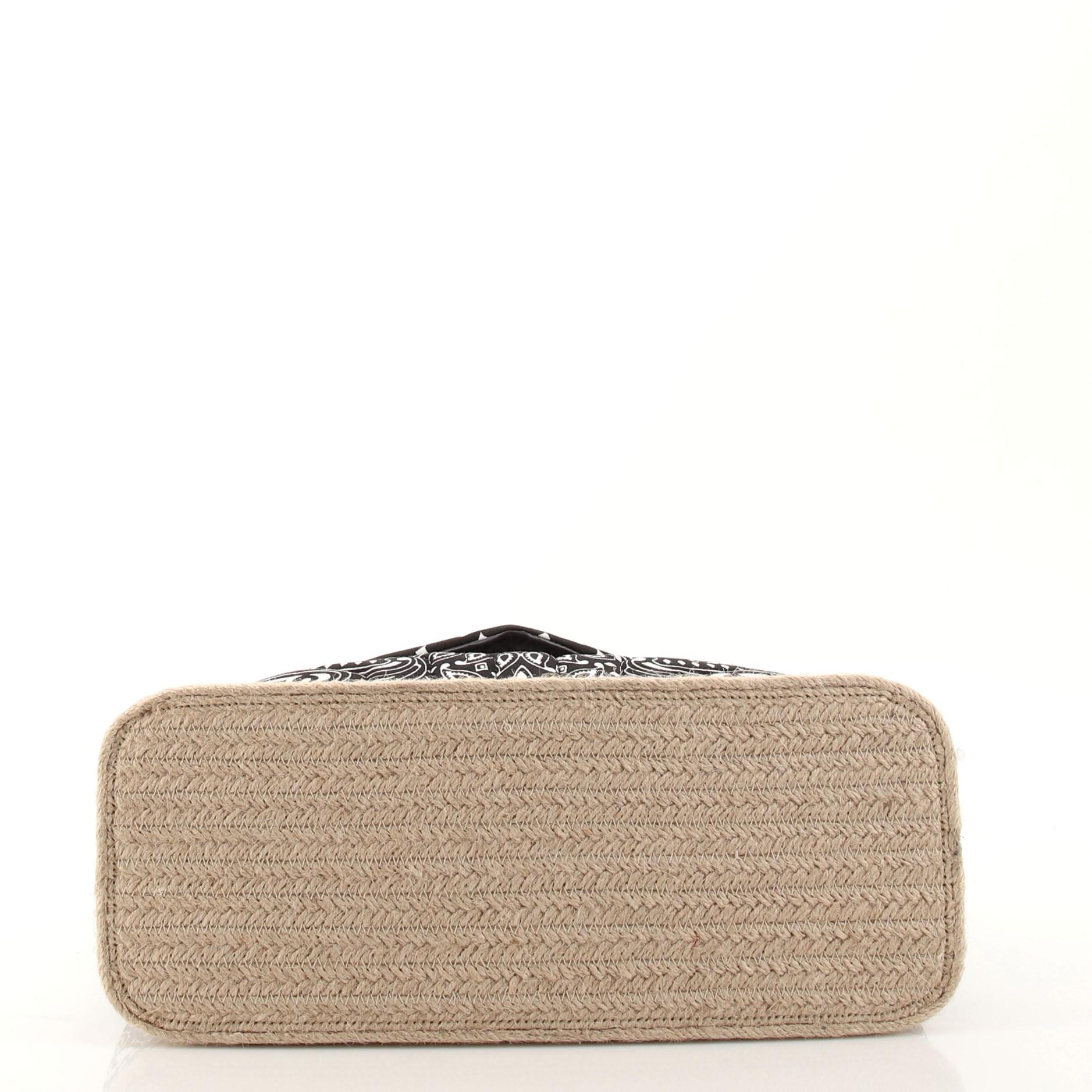 Saint Laurent Saint Laurent Paisley LouLou Umhängetasche aus bedrucktem Stoff mit Raffia Medium für Damen oder Herren